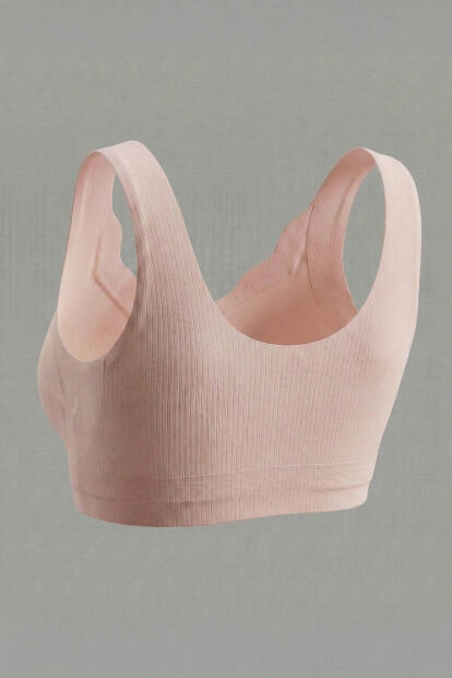 Açık Pembe SilkAir Lazer Kesim Balensiz Sütyen - Klasik Geniş Askı, İz Yapmayan - 6