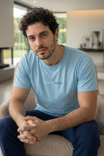 Arctic Blue Dreams Baskılı Kısa Kollu Cotton Erkek Pijama Takımı - 4