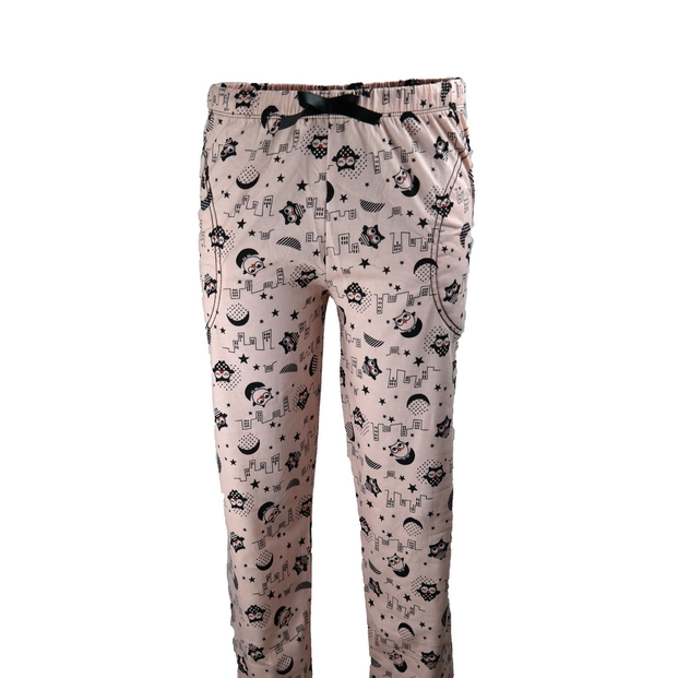 Baykuş Desenli Bayan Tek Alt Pijama - 1
