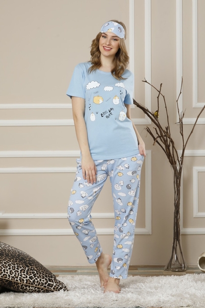 Best Day Ever Desenli Kısa Kollu Kadın Pijama Takımı - 2