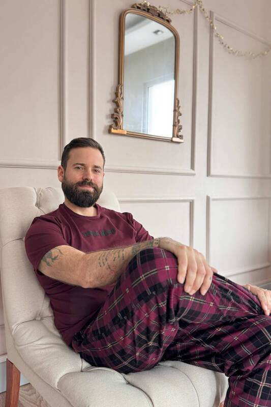 Bordo Hero Baskılı Kısa Kol Erkek Pijama Takımı - Pijamaevi (3)