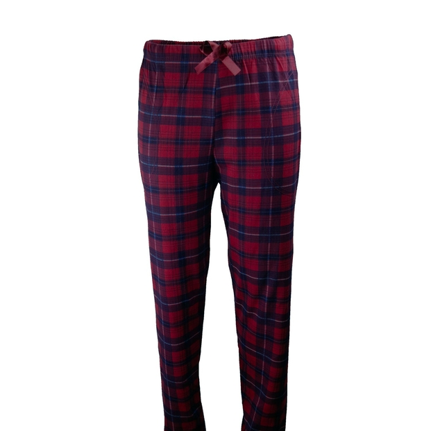 Bordo Kareli Bayan Tek Alt Pijama - 1