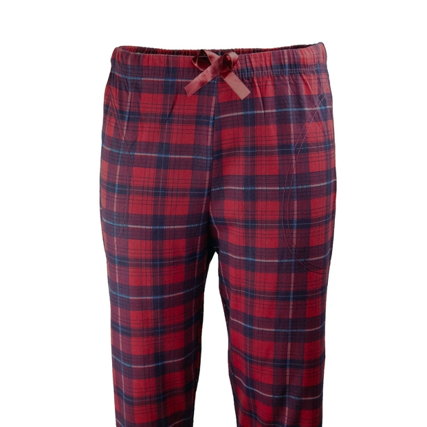 Bordo Kareli Bayan Tek Alt Pijama - 2