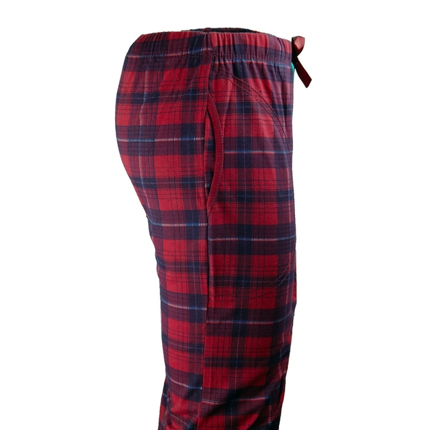 Bordo Kareli Bayan Tek Alt Pijama - 3