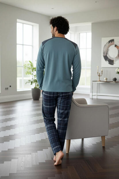 Brave Stylish Erkek Uzun Kol Pijama Takımı - 6