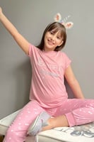 Beautiful Dreamer Baskılı Kısa Kollu Kız Çocuk Pijama Takımı - Thumbnail