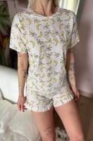 Çikita Baskılı Şortlu Kadın Pijama Takımı - Thumbnail