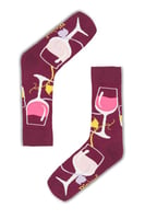 Kutulu 2 Çift - Wine Desenli - Kadın Soket Çorap - Kokulu Kaliteli - Thumbnail