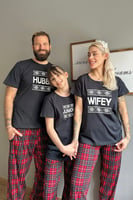 Lacivert Hubby Şortlu Sevgili Aile Pijaması - Erkek Takımı - Thumbnail