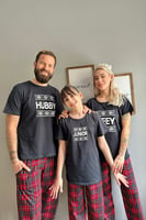 Lacivert Hubby Şortlu Sevgili Aile Pijaması - Erkek Takımı - Thumbnail
