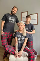 Lacivert Junior Kısa Kol Anne Kız Aile Pijaması - Çocuk Takımı - Thumbnail