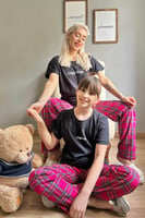 Lazy Days Kısa Kol Anne Kız Aile Pijaması - Çocuk Takımı - Thumbnail