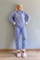 Mavi Everyday Magic Desenli Peluş Polar Pijama Takımı - Thumbnail