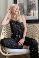 Mini Limon Dantelli İp Askılı Örme Kadın Pijama Takımı - Thumbnail