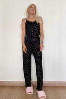 Mini Limon Dantelli İp Askılı Örme Kadın Pijama Takımı - Thumbnail