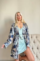 Mint Svila Exclusive Örme Sabahlıklı Gecelik Kadın Pijama Takımı - Thumbnail