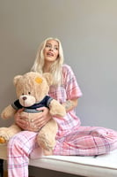 Pink Frame Baskılı Kısa Kollu Kadın Pijama Takımı - Thumbnail
