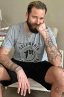 Siyah California Baskılı Şortlu Kısa Kollu Erkek Pijama Takımı - Thumbnail
