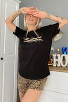Sparkle Baskılı Şortlu Kadın Pijama Takımı - Thumbnail