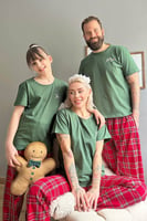 Yeşil Mrs Kısa Kol Sevgili Aile Pijaması - Kadın Takımı - Thumbnail