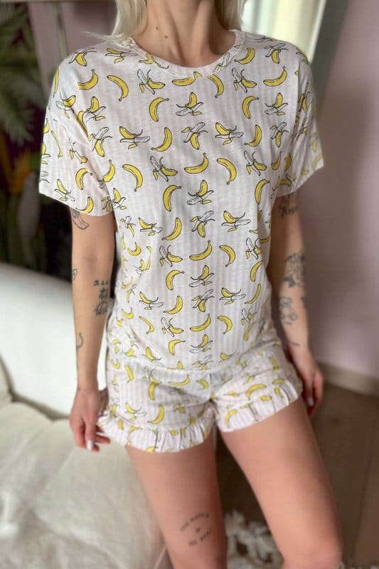 Çikita Baskılı Şortlu Kadın Pijama Takımı