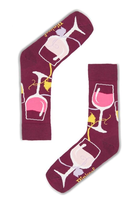 Kutulu 2 Çift - Wine Desenli - Kadın Soket Çorap - Kokulu Kaliteli