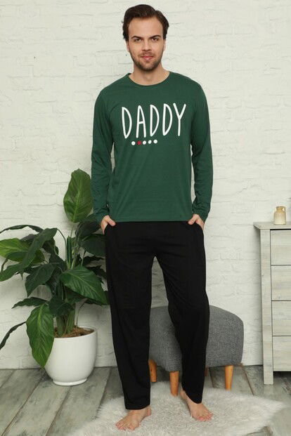 Daddy Baskılı Uzun Kollu Erkek Pijama Takımı - 2