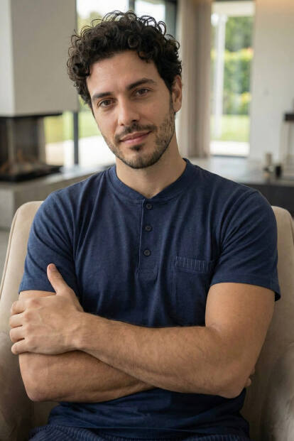 Deep Navy Kısa Kollu Cep Detaylı Elegant Erkek Pijama Takımı - 6