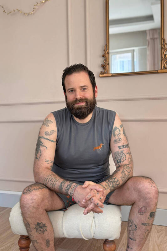 Füme Dasch Baskılı Sıfır Kol Şortlu Erkek Pijama Takımı - Pijamaevi (1)