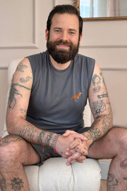 Füme Dasch Baskılı Sıfır Kol Şortlu Erkek Pijama Takımı - 7