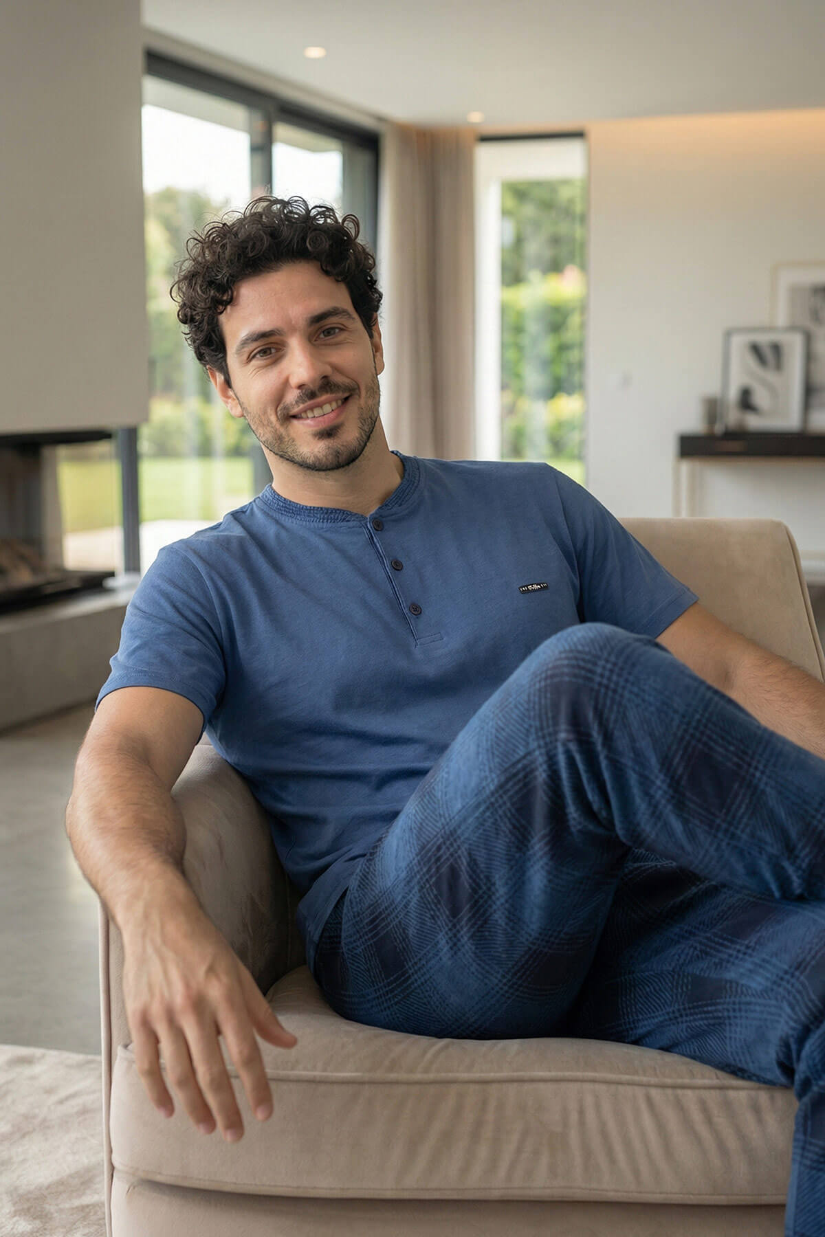 Heritage Blue Patlı Kısa Kollu Cotton Erkek Pijama Takımı - Pijamaevi (3)