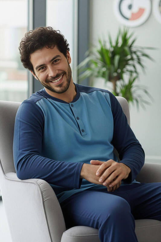 Indigo Stylish Erkek Uzun Kol Pijama Takımı - Pijamaevi (2)