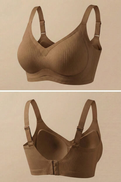 Kahve Soft Blush SilkAir Lazer Kesim Balensiz Sütyen - Kopçalı, Ayarlanabilir Askı, İz Yapmayan - 7