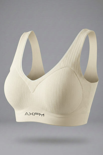 Krem SilkAir Dikişsiz Kumaş Balensiz Spor Sütyen - İz Yapmayan, Esnek, Günlük Konfor - 7