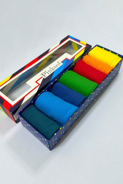 Kutulu 7 Çift - Pastel Renkli - Kadın Soket Çorap - Kokulu Kaliteli - 2