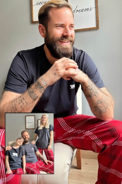 Lacivert Bear Kısa Kol Sevgili Aile Pijaması - Erkek Takımı - 9