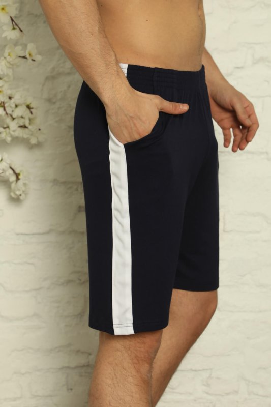 Lacivert Erkek Slim Fit Tek Alt Şort & Bermuda - Pijamaevi (2)