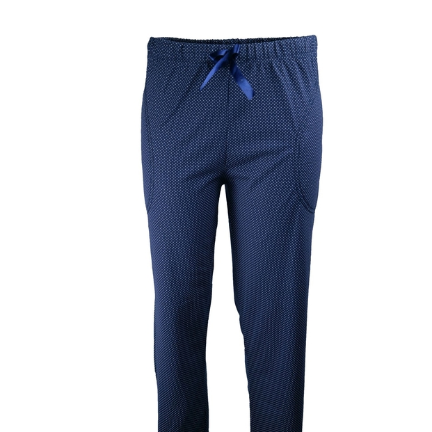 Lacivert Puan Desenli Bayan Tek Alt Pijama - 1