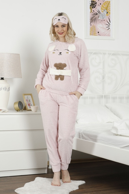 Little Bear Desenli Tam Peluş Pijama Takımı - 2