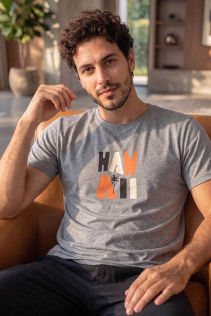 Melanj Hawai Desenli Kısa Kollu Erkek Pijama Takımı - 2