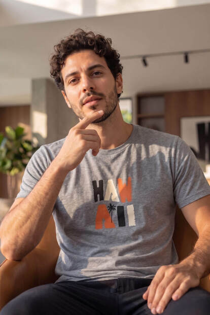 Melanj Hawai Desenli Kısa Kollu Erkek Pijama Takımı - 5