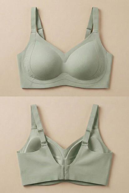 Mint SilkAir Blush V-Neck Balensiz Sütyen – Geniş Askılı, İz Yapmayan - 7