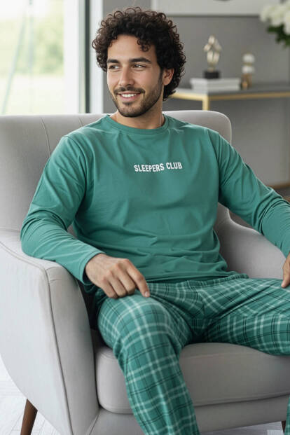 Mint Sleepers Stylish Erkek Uzun Kol Pijama Takımı 