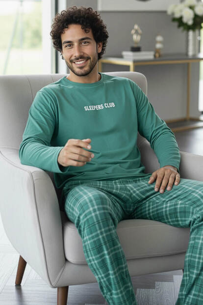Mint Sleepers Stylish Erkek Uzun Kol Pijama Takımı - 2
