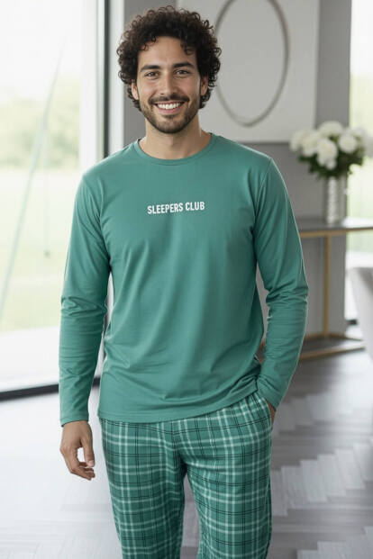 Mint Sleepers Stylish Erkek Uzun Kol Pijama Takımı - 5