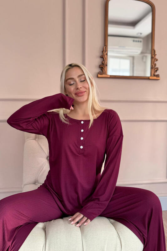 Mürdüm Dublin Uzun Kollu Patlı Kadın Pijama Takımı - Pijamaevi (1)