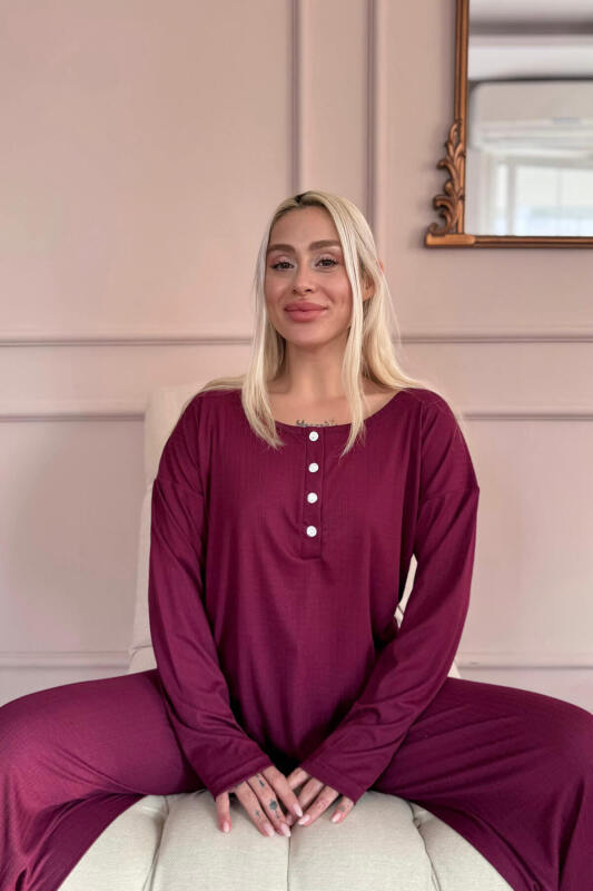 Mürdüm Dublin Uzun Kollu Patlı Kadın Pijama Takımı - Pijamaevi (2)
