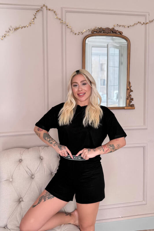 Nero Lusso Kısa Kollu Şortlu Bambu Kadın Pijama Takımı - Pijamaevi (2)