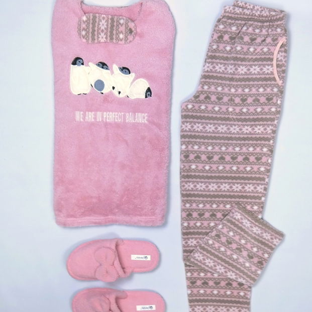 Penguenli Peluş Pijama Takımı - 2