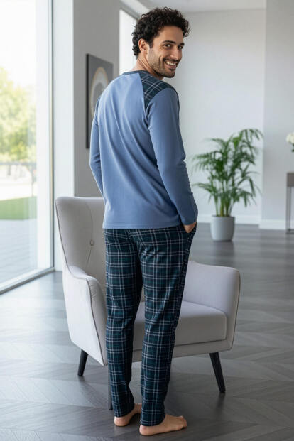 Relax Stylish Erkek Uzun Kol Pijama Takımı - 6